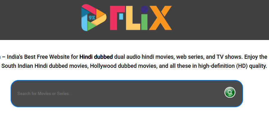 9xflix Homepage